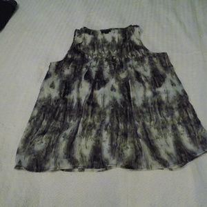 Grey and Black Satin Tank Top